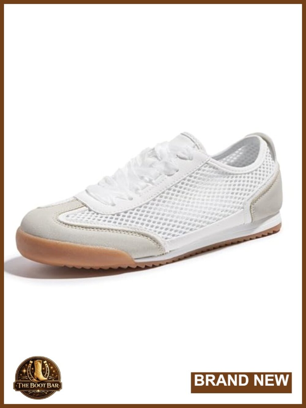 Women's Mesh Retro Fashion Sneakers Lace-Up Athletic Walking Shoes